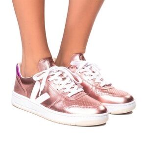 Veja V-10 metallic sneakers